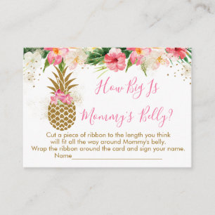 Ananas Floral wie groß ist Mama's Bauchspiel Begleitkarte