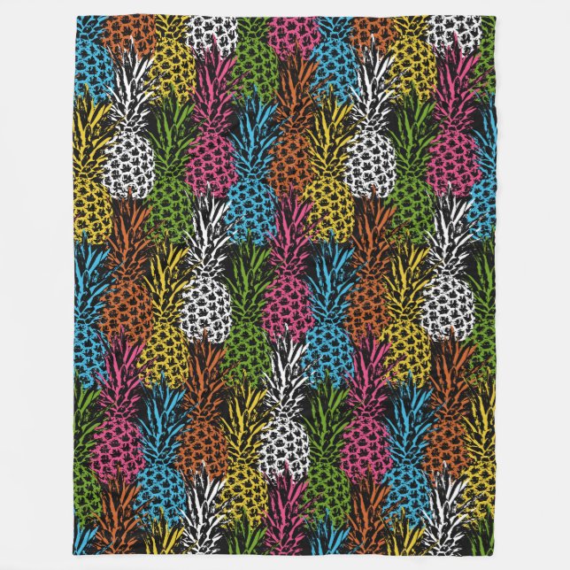 Ananas, frei und süß fleecedecke (Vorderseite)