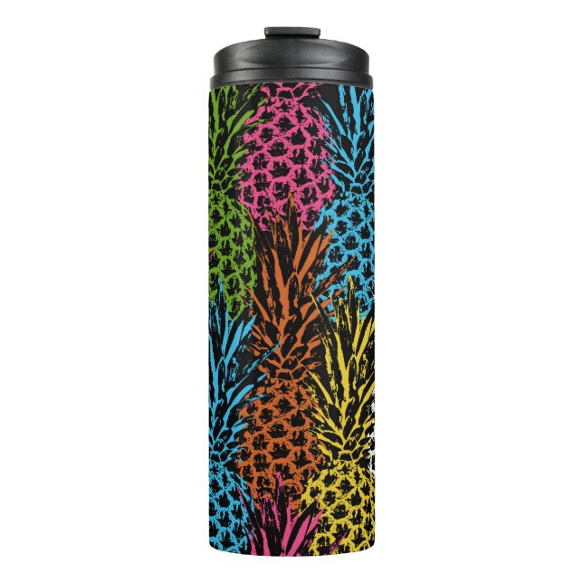 Ananas, frei und süß thermosbecher (Vorderseite)
