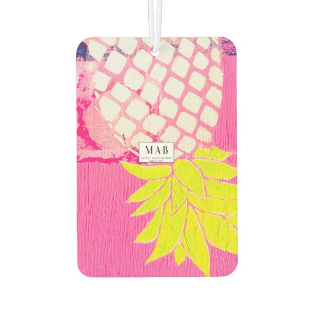 Ananas-Friseursalon Autolufterfrischer (Rückseite)
