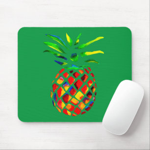 Ananas Frucht bunt Pop Art Mousepad