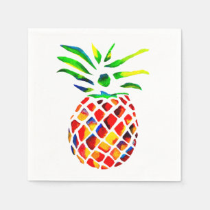 Ananas Frucht bunt Pop Art Serviette