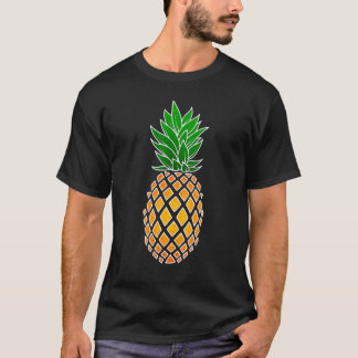 Ananas Frucht Diamantförmige Artwork T-Shirt