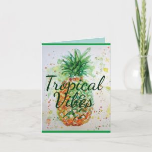 Ananas Frucht Essen Tropische Vibes Orange Limette Karte