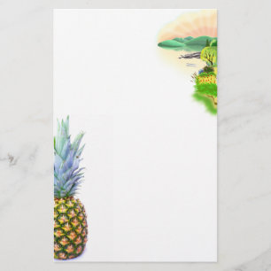 Ananas Frucht Strand Dessert Bunt Tropisch Flyer