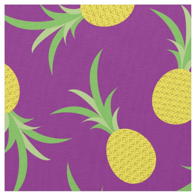 Ananas Frucht Tropisch Kind Niedlich Stoff (Nahaufnahme)