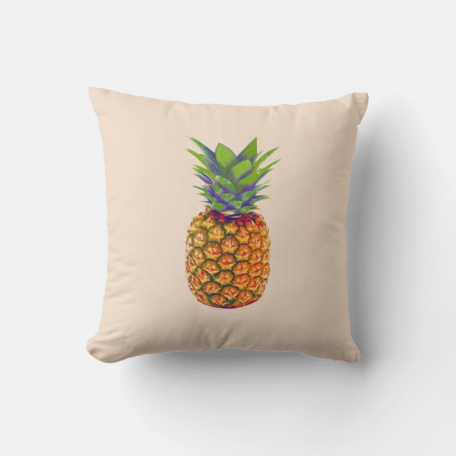 Ananas-Früchte auf leicht beige Kissen (Vorderseite)