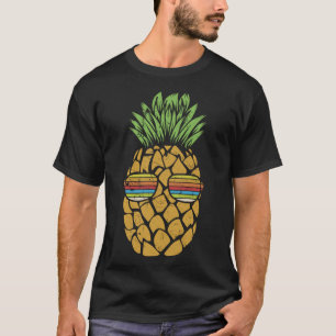 Ananas Früchte mit Sonnenbrille Niedlicher Sommer  T-Shirt