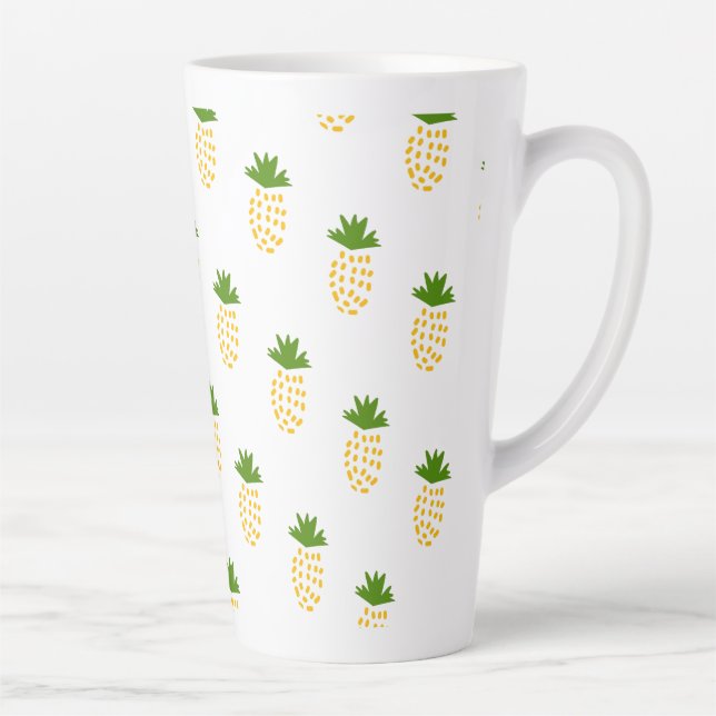 Ananas Früchte Muster  Milchtasse (Rechts)