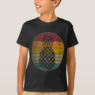 Ananas Fruchtgeschenk Retro Stil Vintag Funny 70er T-Shirt