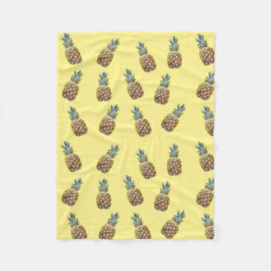 Ananas Fruchtmuster Fleecedecke