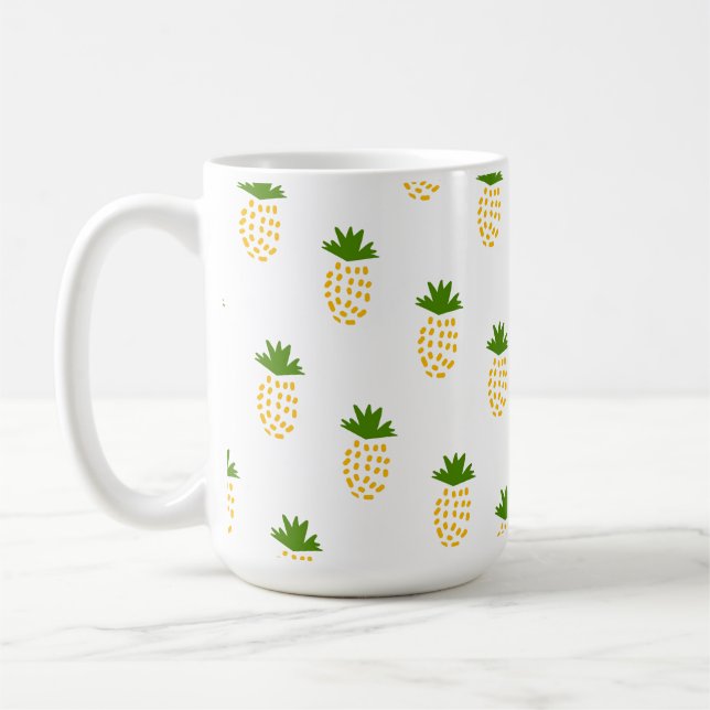 Ananas Fruchtmuster Kaffeetasse (Links)