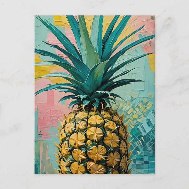Ananas-Fusion Feiertagspostkarte (Vorderseite)