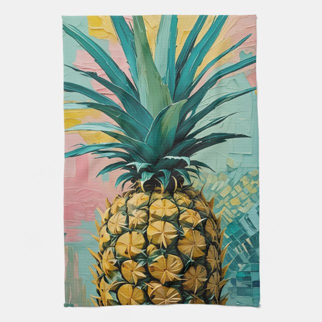 Ananas-Fusion Geschirrtuch (Vertikal)