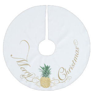 Ananas Gastfreundschaft Weihnachten Polyester Weihnachtsbaumdecke