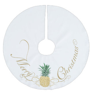 Ananas Gastfreundschaft Weihnachten Polyester Weihnachtsbaumdecke