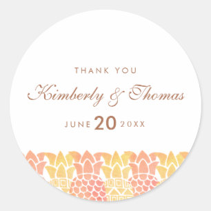 Ananas-Gastgeschenk Hochzeit-Aufkleber für frische Runder Aufkleber