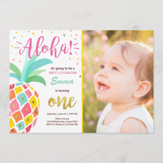 Ananas Geburtstagseinladung Tropical Luau Hawaii Einladung