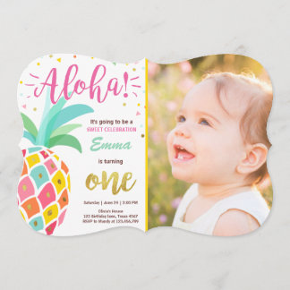 Ananas Geburtstagseinladung Tropical Luau Hawaii Einladung
