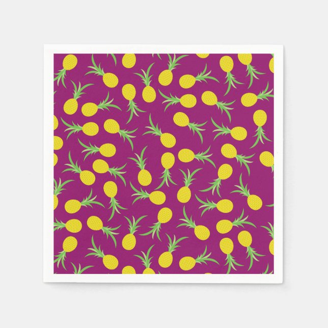 Ananas Geburtstagsparty Serviette (Vorderseite)