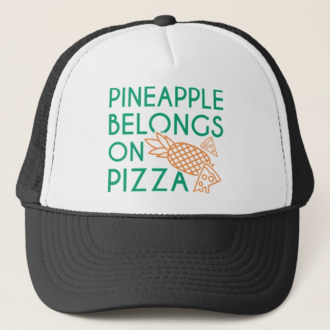 Ananas gehört auf Pizza Truckerkappe (Vorderseite)