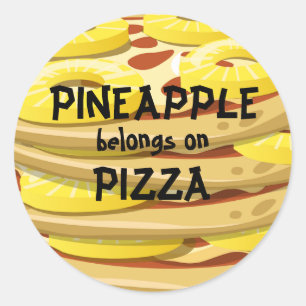 Ananas gehört zu Pizza Stickers