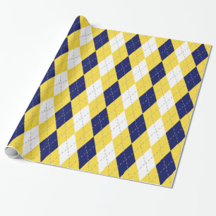 Ananas Gelb Dk Grau Wht XL Argyle Geschenkpapier