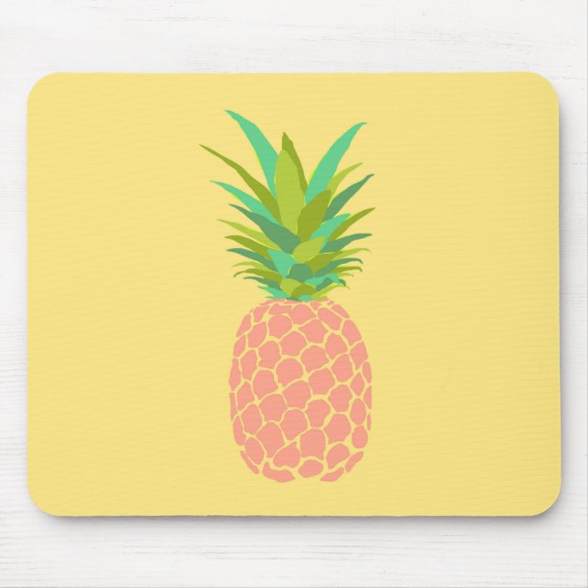 Ananas +Gelb Mousepad (Vorne)