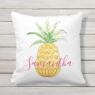 Ananas Gelb Rosa Mädchenname Kissen