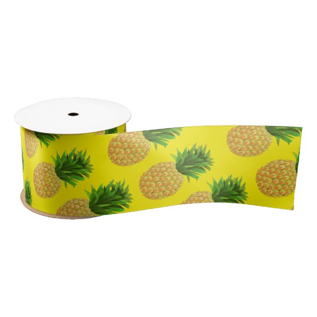 Ananas gelb satinband (Spule)