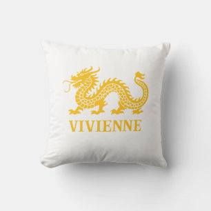 Ananas Gelbe Chinoiserie Dragon Individuelle Name Kissen