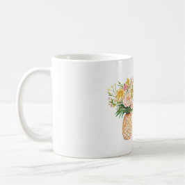 Ananas Gelbe Rosa Blumen Hallo Schön Kaffeetasse