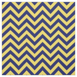 Ananas Gelbes Navy Blue LG Zickzack Muster 12I Stoff
