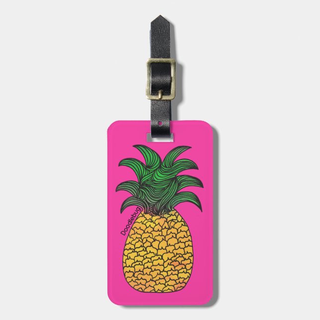 Ananas-Gepäckanhänger Gepäckanhänger (Vorderseite vertikal)