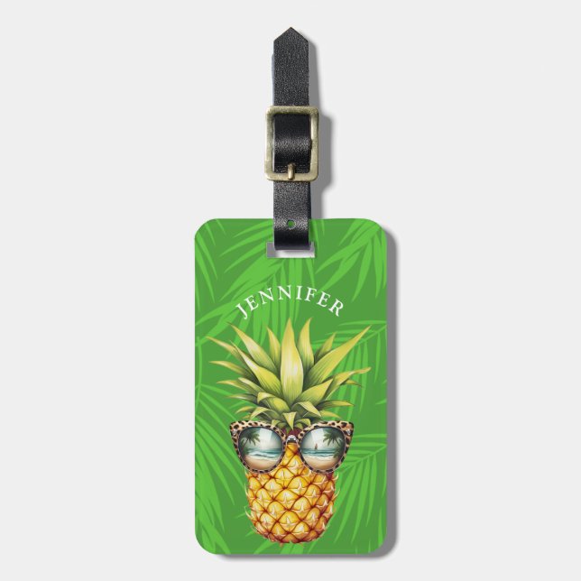 Ananas-Gepäckmarken Gepäckanhänger (Vorderseite vertikal)