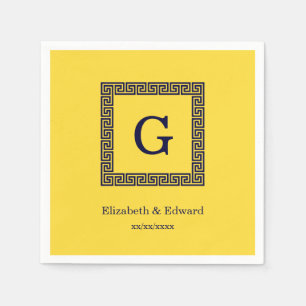 Ananas, gerahmtes Monogramm des Serviette