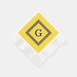 Ananas, gerahmtes Monogramm des Serviette