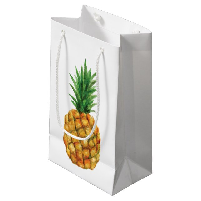 Ananas-Geschenk-Tasche Kleine Geschenktüte (Vorderseite Schrägansicht)