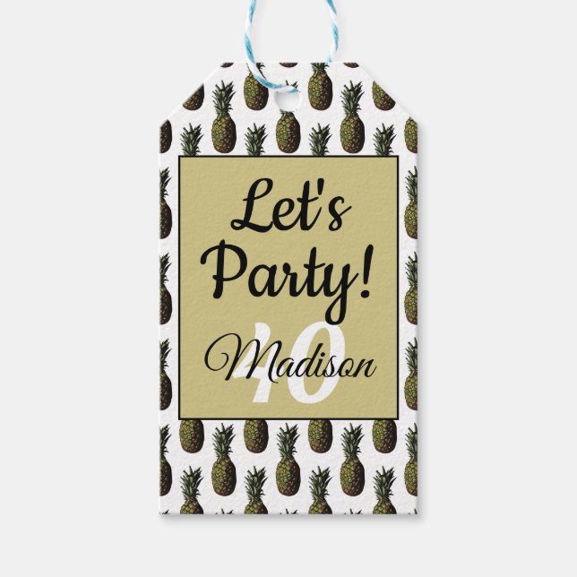 Ananas-Geschenketiketten Geschenkanhänger (Vorderseite)