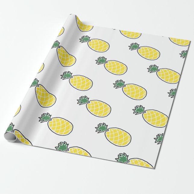Ananas Geschenkpapier (Ungerollt)