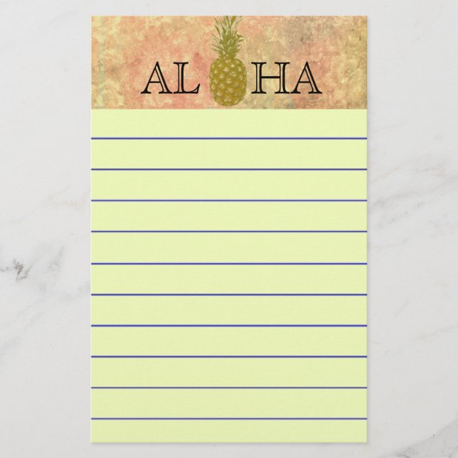 Ananas-Geschirr Briefpapier (Vorderseite)