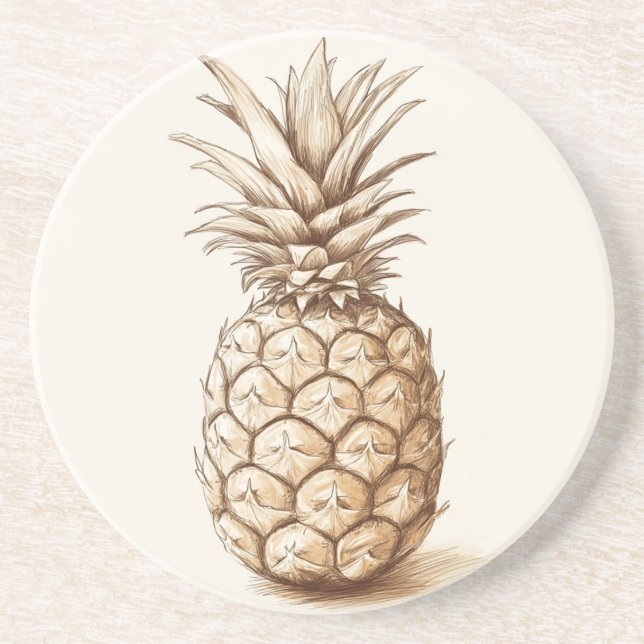 Ananas  getränkeuntersetzer (Vorne)