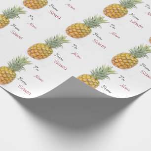 Ananas-Gewohnheit nach und von Namen Geschenkpapier
