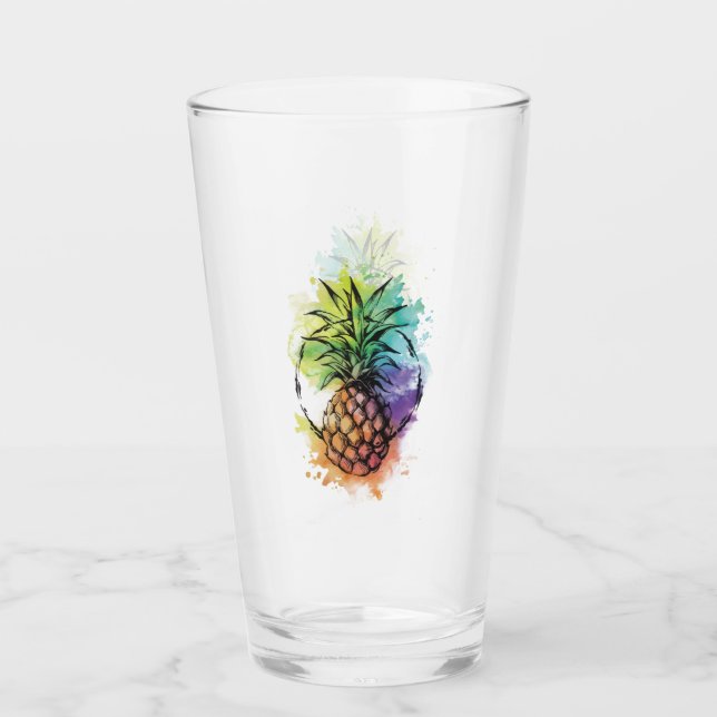 Ananas Glas (Vorderseite)