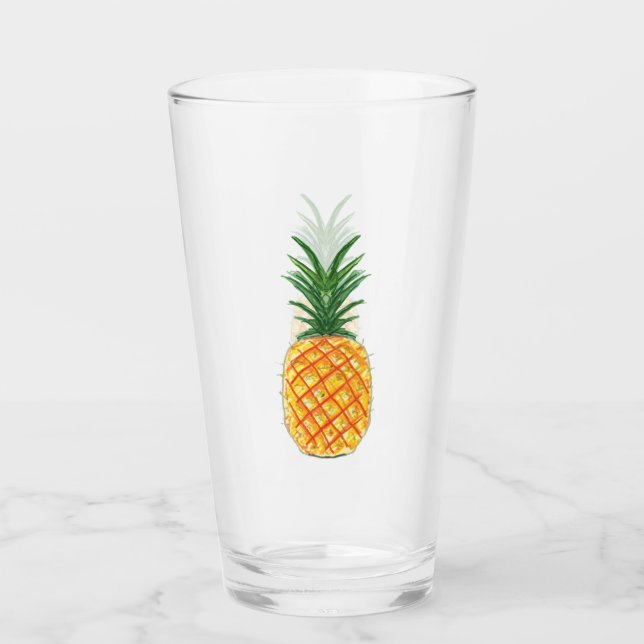 Ananas Glas (Vorderseite)