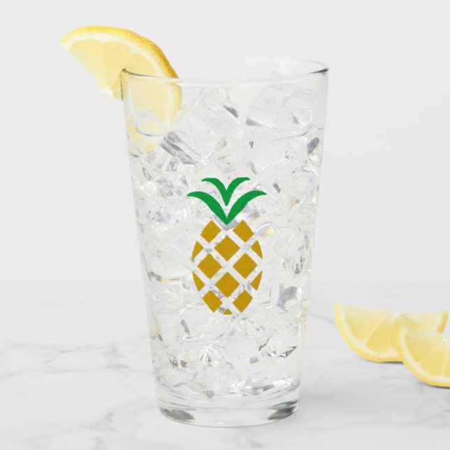 Ananas-Glas Glas (Vorderseite Ice)