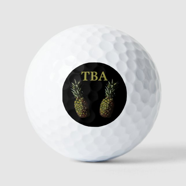 Ananas Golf Balls - Fakultative Personalisierung Golfball (Vorderseite)