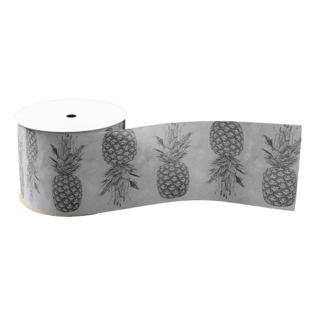 Ananas-Grau-Band Ripsband (Spule)