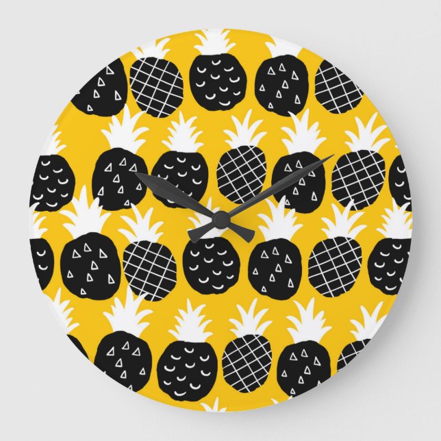 Ananas Große Wanduhr (Vorderseite)