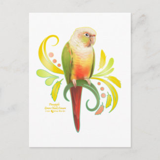 Ananas Grüne Wange Conure Postkarte